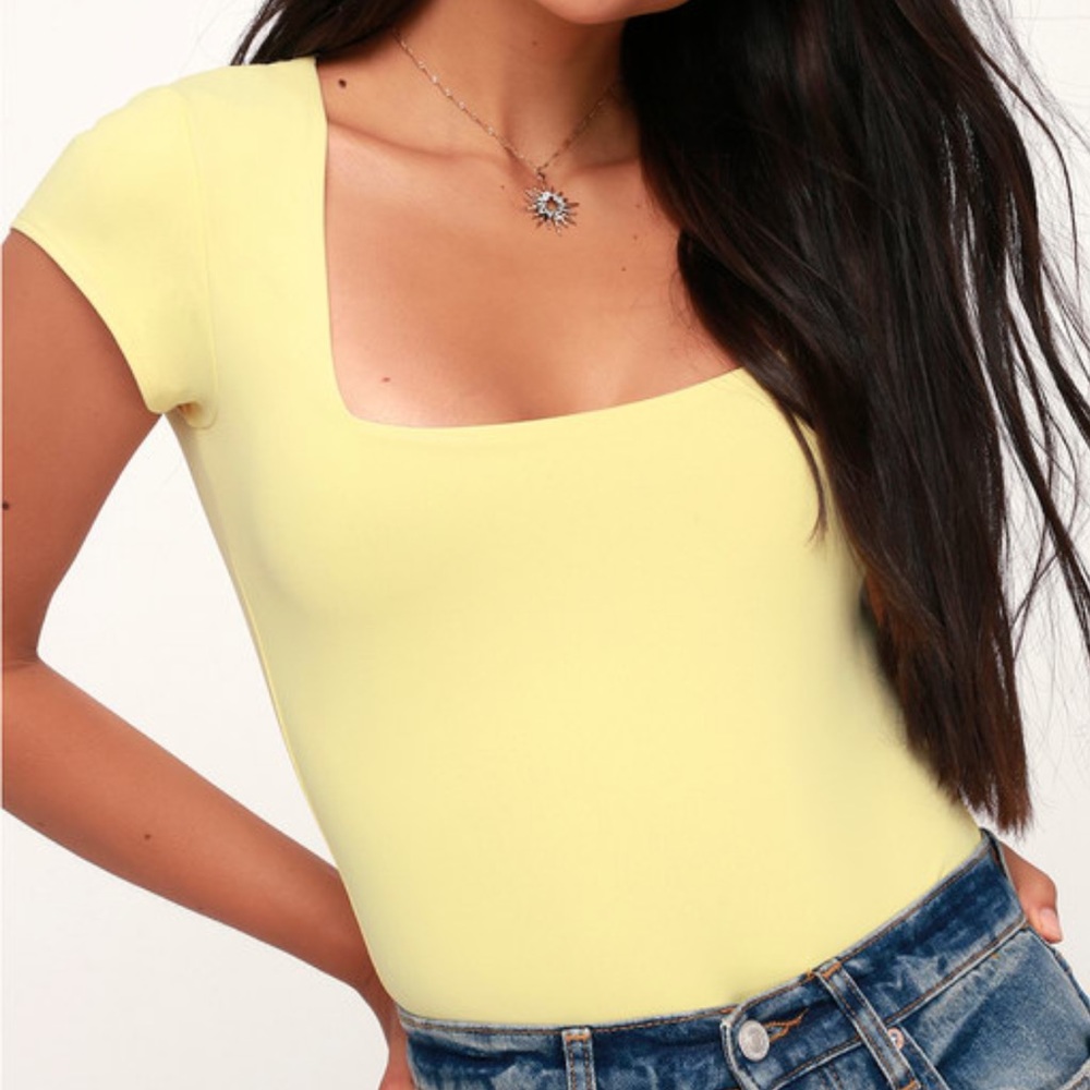 NWT Square Eyes Light Yellow Bodysuit NWT